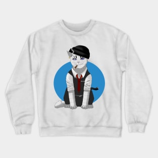 mafia cat Crewneck Sweatshirt